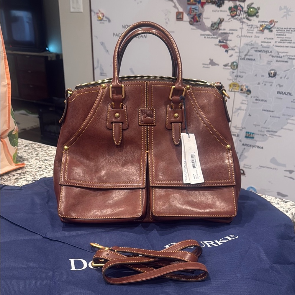 Dooney & Bourke Brown Florentine Clayton